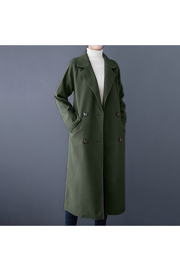 Women's Long Sleeve Woolen Jacket Cozy Knit Cardigan Loose Fit Drop Shoulder Ribbed Cuffs Perfect for Casual Parties Work Daily Wear Green XXL