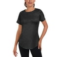 thumbnail image 1 of jtjvou Women's Long Workout Tops,Short Sleeve Mesh Open Back Loose Fit Gym Athletic Running Shirts Exercise Tee Black XXL, 1 of 8