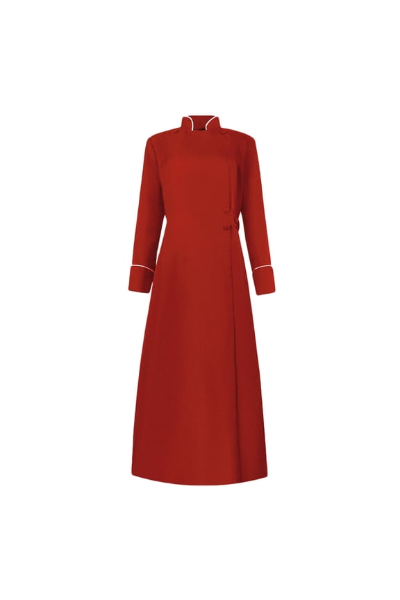 Women's Medieval Church Robe Medieval Clergy religious robe Renaissance Pastor Minister Coat for Women Red,XXL