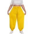 thumbnail image 1 of jtjvou Women's Plus Size Sweatpants Athletic Pants High Waisted Baggy Joggers Lounge Workout Jogging with Pockets Yellow L, 1 of 6