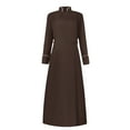 thumbnail image 1 of jtjvou Women's Renaissance Pastor Medieval Clergy religious robe Medieval Church Robe Minister Coat for Women Brown,XXL, 1 of 3