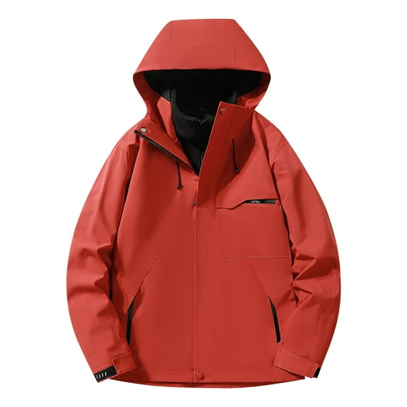 jtjvou Women's Waterproof Ski Jacket Warm Winter Coat Outdoor Windbreaker Windproof Mountaineering Ski Camping Jackets Coat Snowboarding Jacket Red L