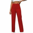 thumbnail image 1 of jtjvou Women's Wide Leg Jeans Casual High Waisted Stretch Baggy Loose Denim Pants Red XXL, 1 of 6