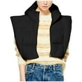 thumbnail image 1 of jtjvou Women's Winter Oversized Puffer Vest Quilted Lightweight Stand Collar Sleeveless Padded Puffy Jackets Coat with Pockets Black L, 1 of 7