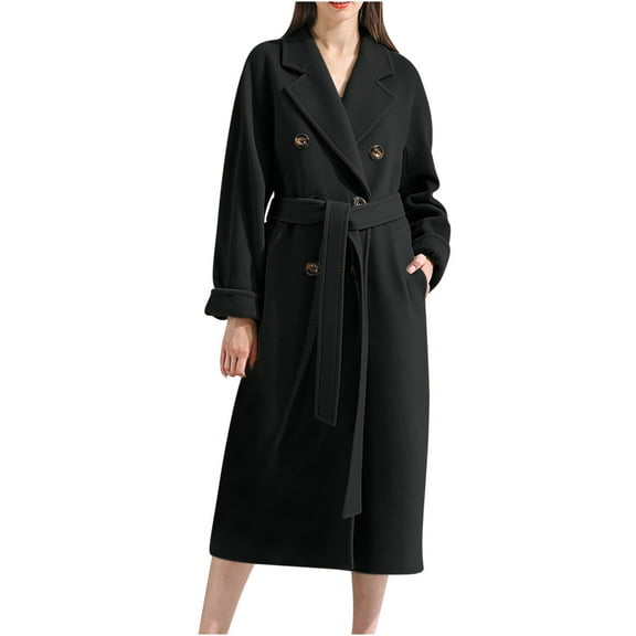 jtjvou Women's Woolen Long Sleeve Cardigan Lace-up Casual Jacket Soft Knitted Fabric Relaxed Fit Comfortable Layering Outerwear Ideal for Spring Winter Parties Daily Wear Black XXL