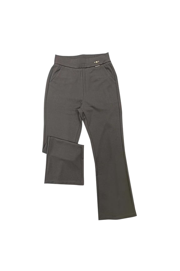 Women's Yoga Dress Pants 2025 Spring Stretchy Work Slacks Straight Leg Business Office Casual Pants Brown XXL