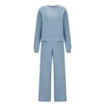 thumbnail image 1 of jtjvou Womens 2 Piece Lounge Sets Wide Leg Tracksuit Casual Sweatsuits Matching Set 2025 Fall Clothes Trendy Outfits Blue S, 1 of 7