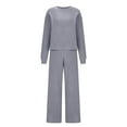 thumbnail image 1 of jtjvou Womens 2 Piece Lounge Sets Wide Leg Tracksuit Casual Sweatsuits Matching Set 2025 Fall Clothes Trendy Outfits Gray L, 1 of 7