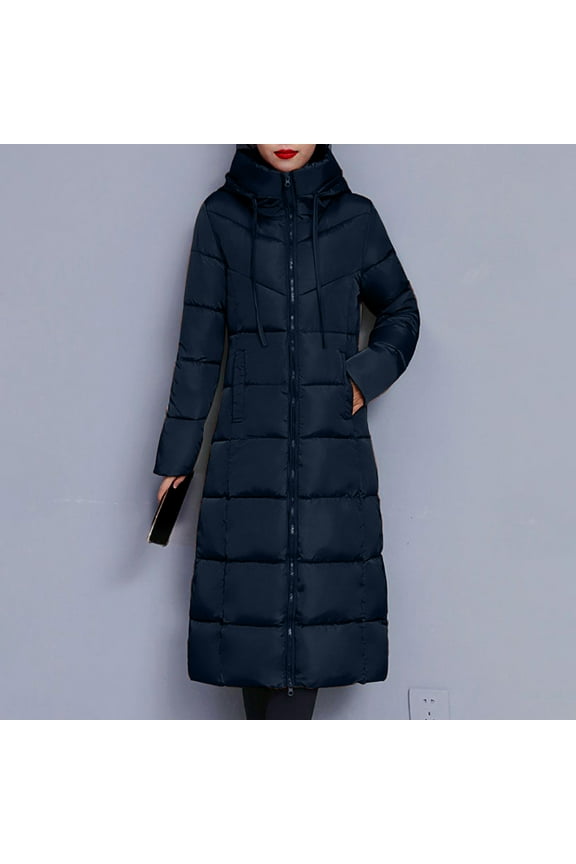 Womens Full Length Long down Jackets Casual Winter Warm Long Packable Quilted Puffer Jacket Black XXXXXL