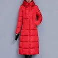 thumbnail image 1 of jtjvou Womens Full Length Long down Jackets Casual Winter Warm Long Packable Quilted Puffer Jacket Red L, 1 of 4