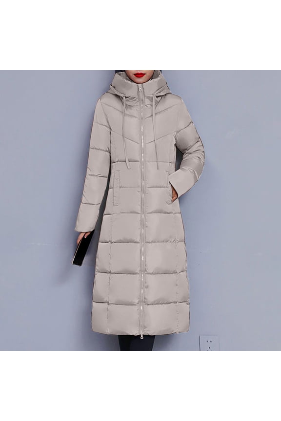 Womens Full Length Long down Jackets Casual Winter Warm Long Packable Quilted Puffer Jacket Yellow XXXXL