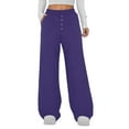 thumbnail image 1 of jtjvou Womens High Waist Elastic Pocket Casual Jogging Pants Slim Fit Comfortable Sportswear Daily Wear Stylish Fitness Activewear Purple M, 1 of 7