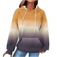 thumbnail image 1 of jtjvou Womens Hoodies Oversized Long Sleeve Drawstring Pullover Hooded Sweatshirts Casual Loose Fit Tops Orange L, 1 of 5