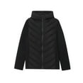 thumbnail image 1 of jtjvou Womens Lightweight Packable Jackets Zip Up Puffer Jacket with Hood Winter Padded Jacket Casual Warm Coats Black XS, 1 of 2
