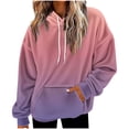 thumbnail image 1 of jtjvou Womens Neon Print Oversized Sweatshirt Drawstring Pullover Sweatshirt Trendy Sweater Tops Fall Fashion Clothes 2025 Pink M, 1 of 5
