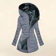 thumbnail image 1 of jtjvou Womens Winter Coats Ski Parkas with Fur Lined Hood Quilted Lightweight Jackets Quilted Long Jacket Warm Winter Coats Gray XXL, 1 of 3
