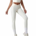 thumbnail image 1 of jtjvou Workout Sets for Women 2 Piece Color Block Strappy Sports Bra High Waist Leggings Gym Yoga Pilates Outfits Beige L, 1 of 2