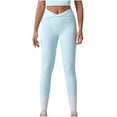 thumbnail image 1 of jtjvou Workout Sets for Women 2 Piece Color Block Strappy Sports Bra High Waist Leggings Gym Yoga Pilates Outfits Blue S, 1 of 2