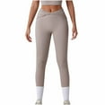 thumbnail image 1 of jtjvou Workout Sets for Women 2 Piece Color Block Strappy Sports Bra High Waist Leggings Gym Yoga Pilates Outfits Brown XL, 1 of 2