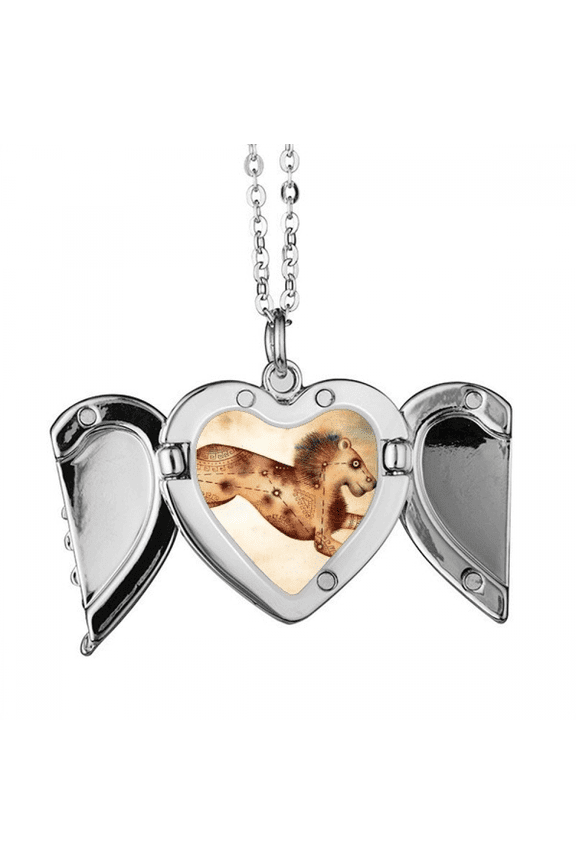 july august leo constellation zodiac angel wings necklpendant fashion