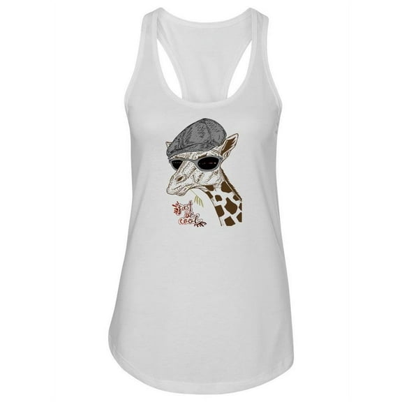 "just Be Cool" Giraffe Design Tank Women -Image by Shutterstock, Female x-Small