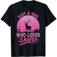 thumbnail image 1 of just a girl who loves deers for lovers Deer animels T-Shirt, 1 of 4