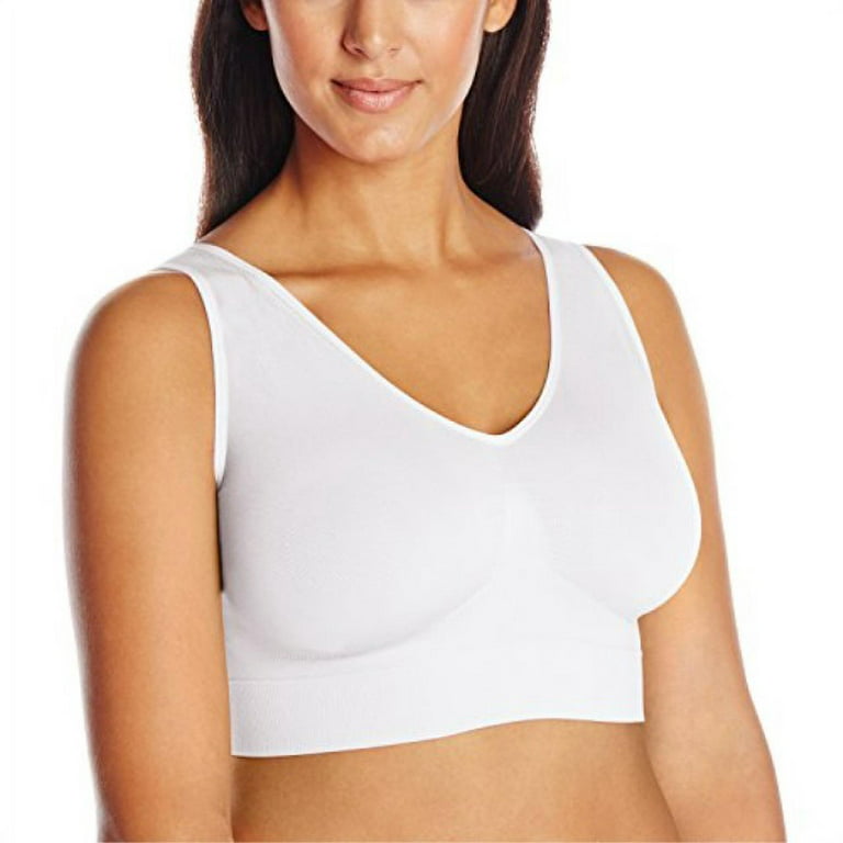 just my size women's pure comfort plus size bra (1263), white, 4x
