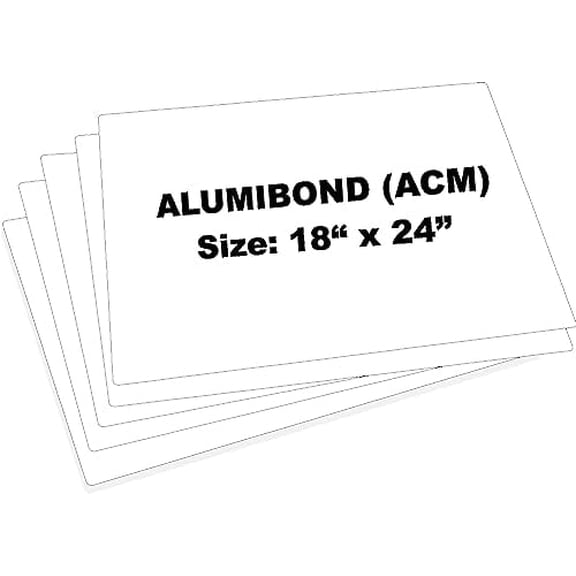 justsignframes Alumibond Metal Sign Blank - 18 x 24 White (5 Pack)