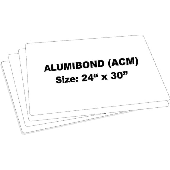 justsignframes Alumibond Metal Sign Blank - 24 x 30 White (4 Pack)