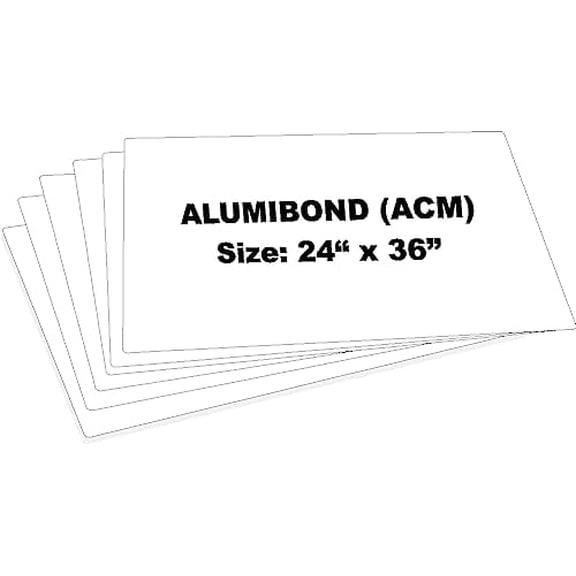 justsignframes Alumibond Metal Sign Blank - 24 x 36 White (6 Pack)