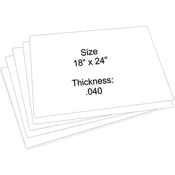 justsignframes Aluminum Metal Sign Blank - 18 x 24 White (5 Pack)