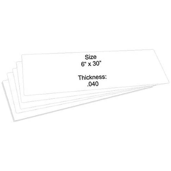 justsignframes Aluminum Metal Sign Blank - 6 x 30 White (5 Pack)