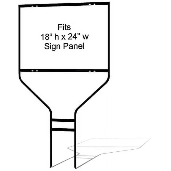 justsignframes Real Estate Yard Sign Round Rod Steel Banjo Frame (3 Pack) - 18" x 24"
