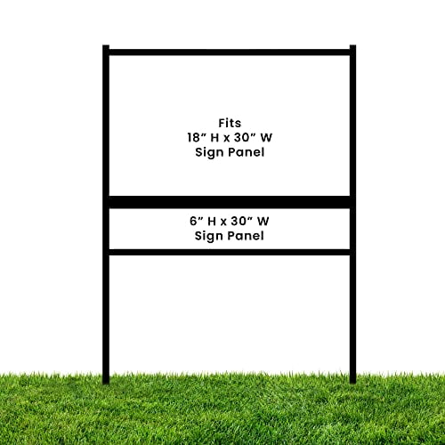 justsignframes Real Estate Yard Sign Stake Metal H Frame (1 Pack) - 18" x 30"