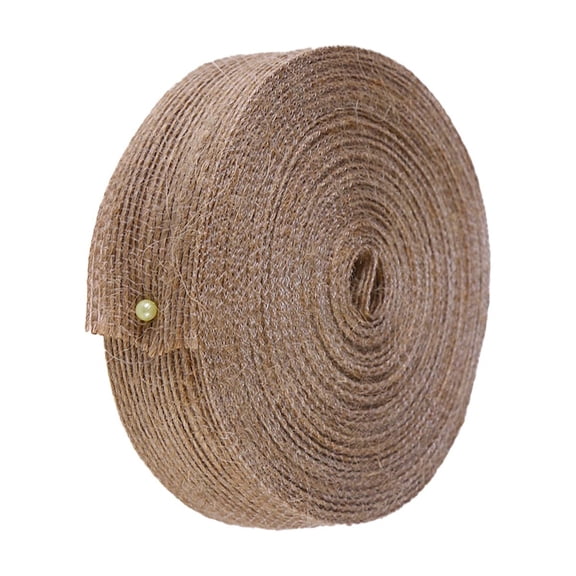 jute webbing Wired Burlap Ribbon for DIY Projects and Decor (393.7X0.98X0.08Inch)