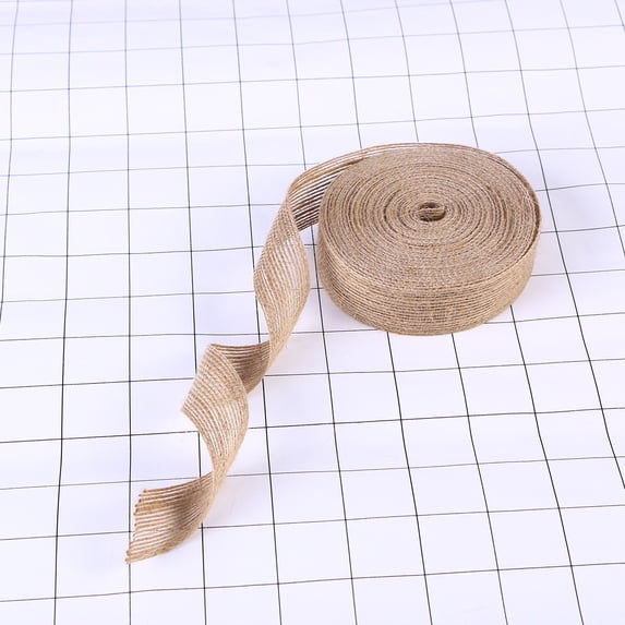 jute webbing Wired Burlap Ribbon for DIY Projects and Decor (393.7X0.98X0.08Inch)