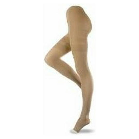 juzo 2001 soft pantyhose w/ open toe-size iv-chocolate
