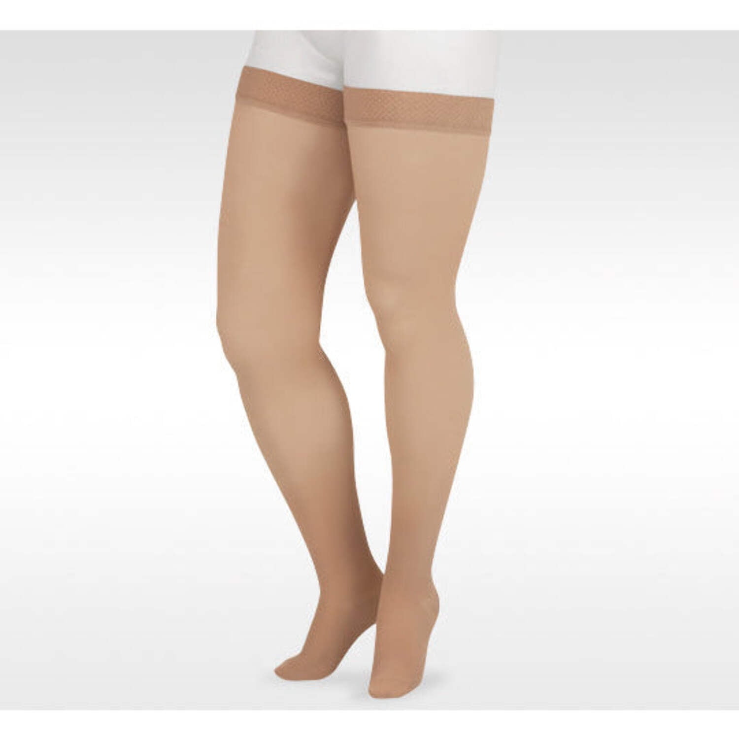 Juzo Soft Closed Toe Knee-High Compression Stockings — 30-40 MmHg, Petite Size, Black, Opaque Knit, Machine Washable