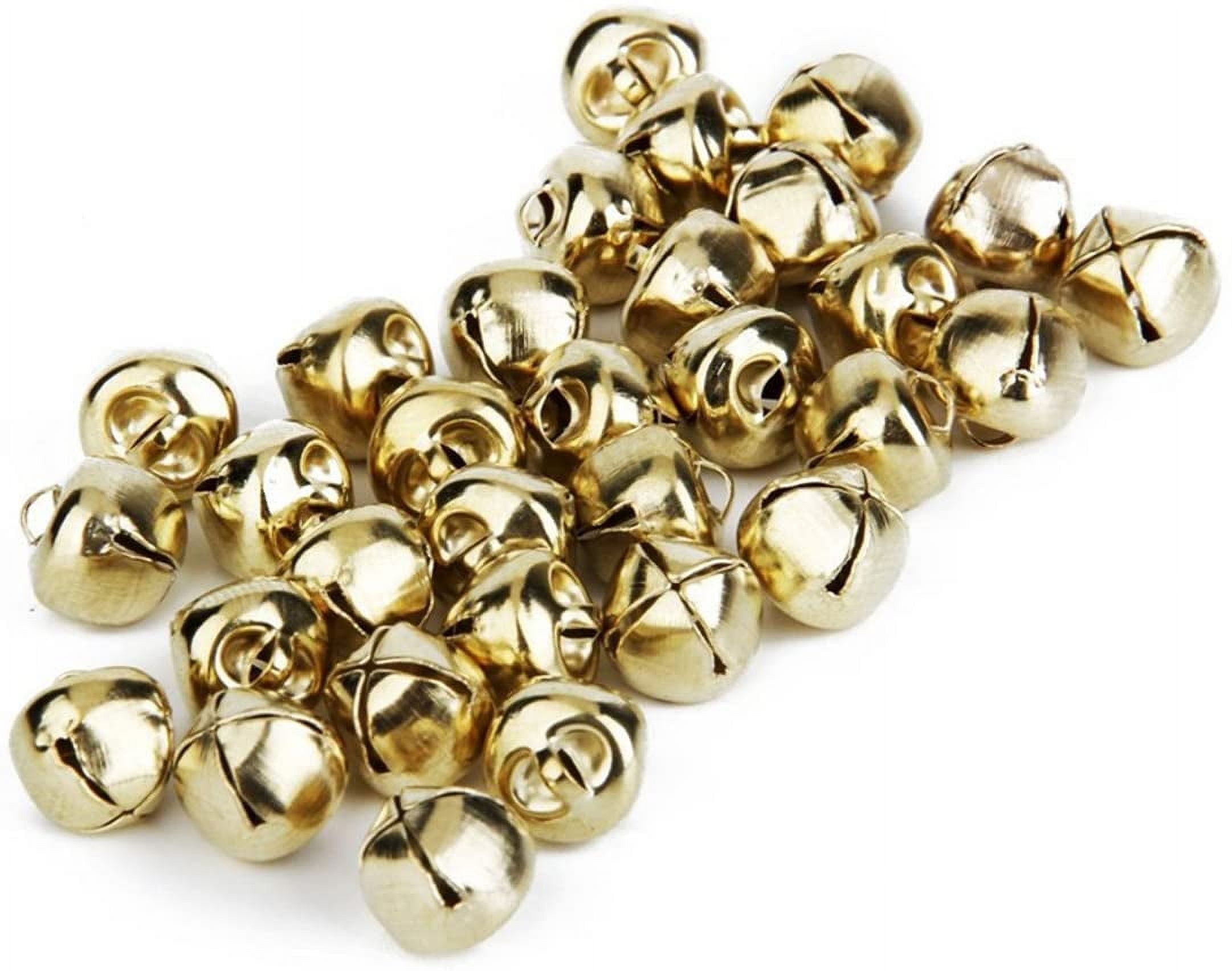 Uxcell 12-Pack Small Jingle Bells | 14mm Gold Tone Copper Bells, 2.5mm Hole, For DIY Crafts & Christmas Decor