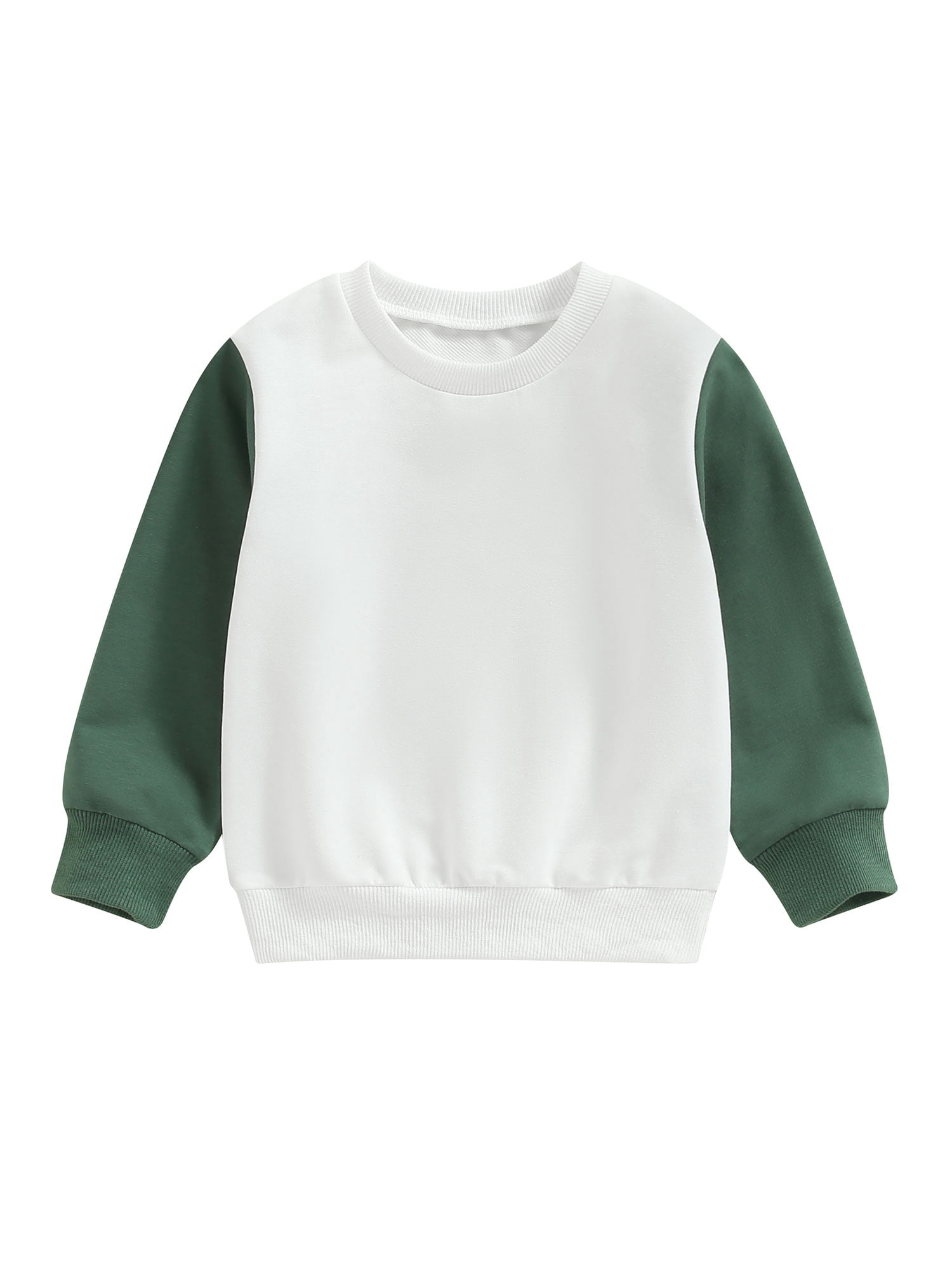 jxxiatang Infant Boys Girls Sweatshirts Crew Neck Contrast Color