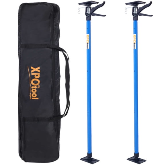 k Adjustable Pole,Steel 3rd Hand Support System,Support Rod Cargo Bars Drywalls,Cabinet Jacks for Installing Cabinets,Extends from 45 to 114 Inch ,with carrry bag