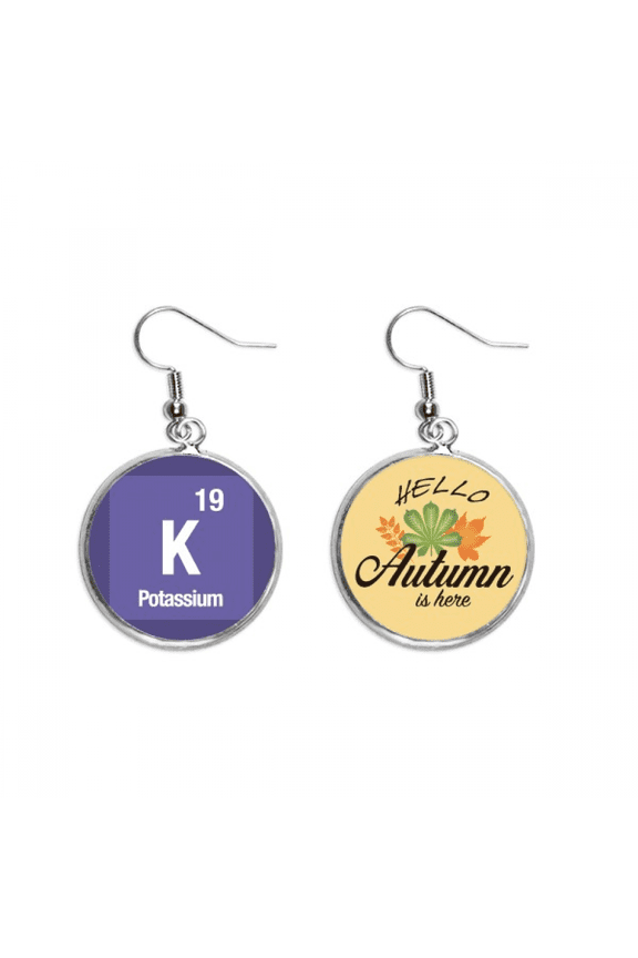 k potassium checal element chem earring dangle autumn earring jewelry
