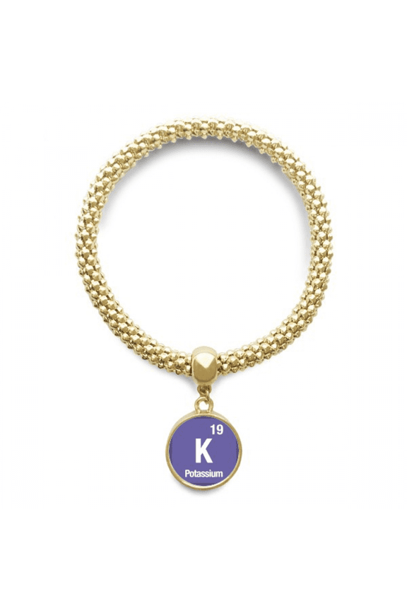 k potassium checal element chem en bracelet round pendant jewelry chain