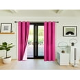 thumbnail image 1 of k60 Blackout Curtain Room Darkening 95" length Hot Pink Color for Large Window Sliding Door 2 panels for bedroom home décor, 1 of 6