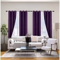 thumbnail image 1 of k92 Blackout 1 Panel Purple Color Thermal Lined Room Darkening Window Curtain Grommets 63" inch, 1 of 3