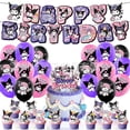 thumbnail image 2 of Kuromi Birthday Decorations Party Supplies Theme Party Favor Include Happy Birthday Banner Cake Topper Balloons Cupcake Toppers 2 of 9
