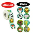 kaHgKids 1 Set 500pcs/roll Animals Cartoon Stickers for Kids Toys