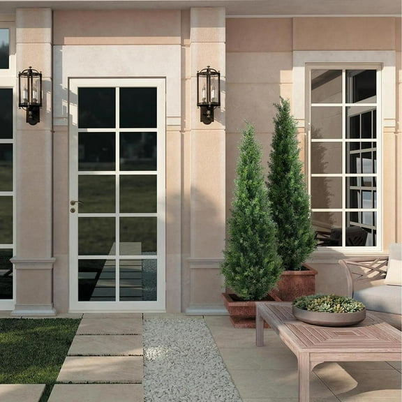 kagrote Christmas Tree, Christmas Decorations,2PCS 4FT Artificial PE Christmas Tree W/Stand Holiday Season Indoor Outdoor Green, Fake Tree