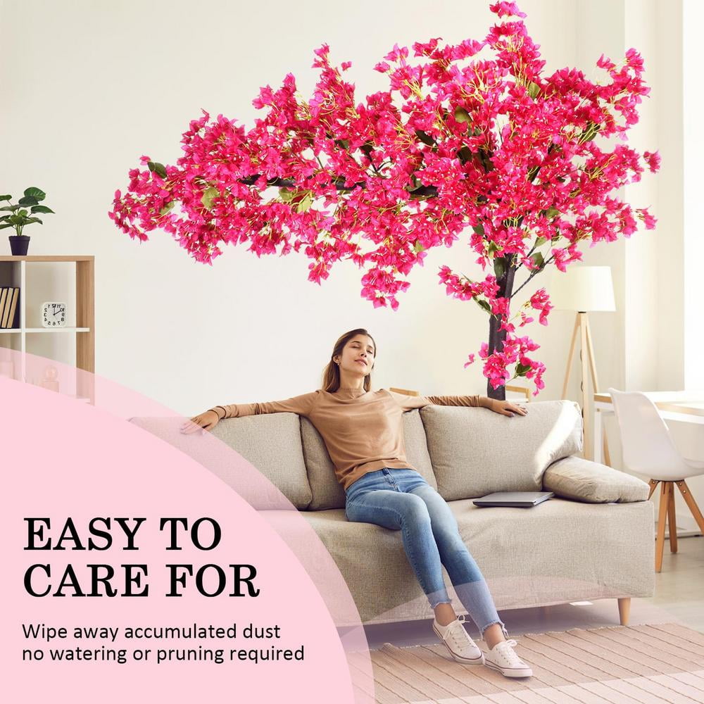 kagrote Fake Tree, Artificial Cherry Blossom Trees Handmade Light Pink ...