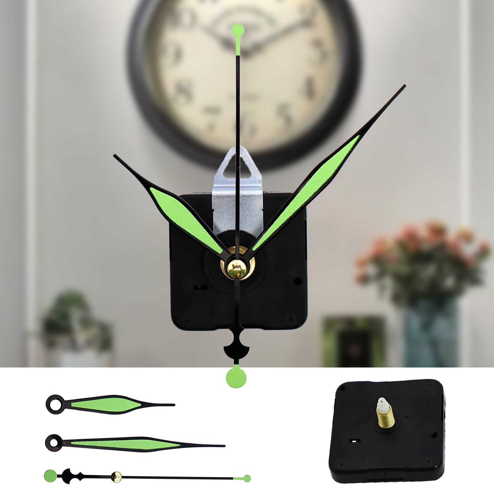 kaioher 1 Set Clock Movement Accurate Travel Time Shatterproof Glow in